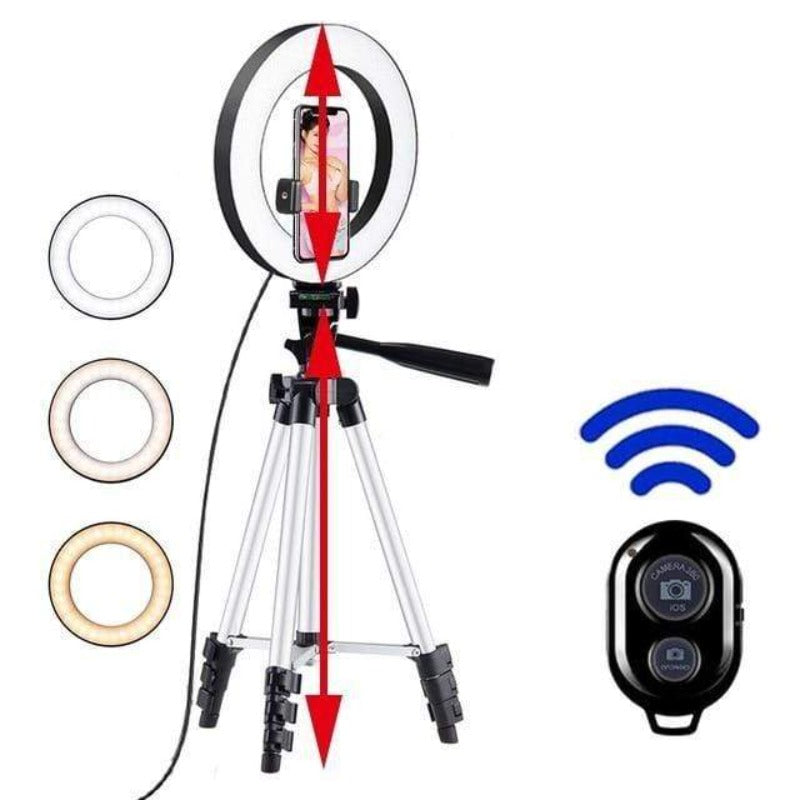 showroomcadeau lumière de l'anneau Argent / 102Cm LED Selfie lumineux lampe à Anneau