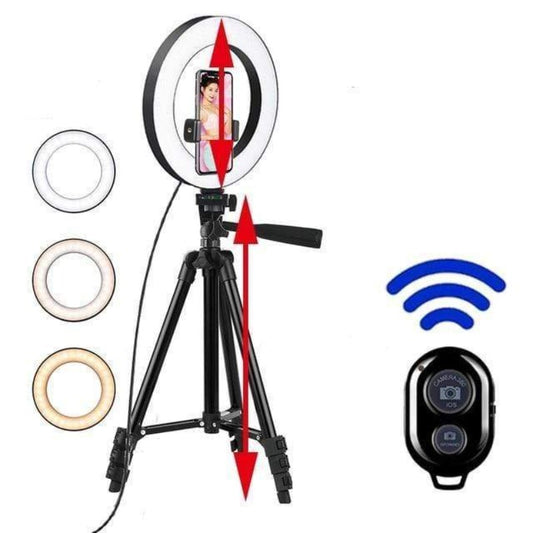 showroomcadeau lumière de l'anneau Noir / 102Cm LED Selfie lumineux lampe à Anneau