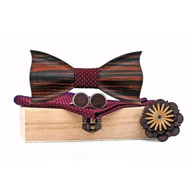 showroomcadeau Noeud papillon Bordeaux Noeud papillon mouchoir boutons de manchette ensembles pour homme