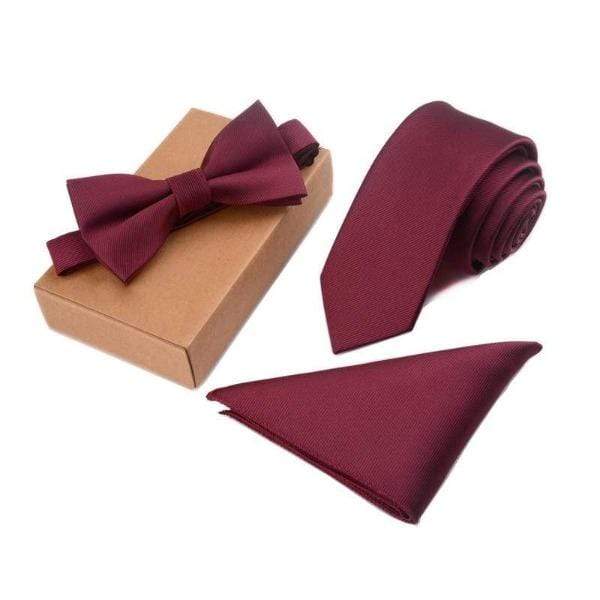 showroomcadeau Noeud papillon Ensemble de cravates solides pour hommes