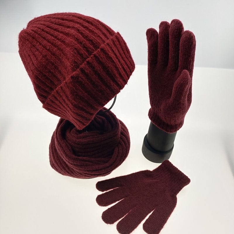 Cadeau showroom 5 Ensemble  bonnets écharpe et gants en acrylique