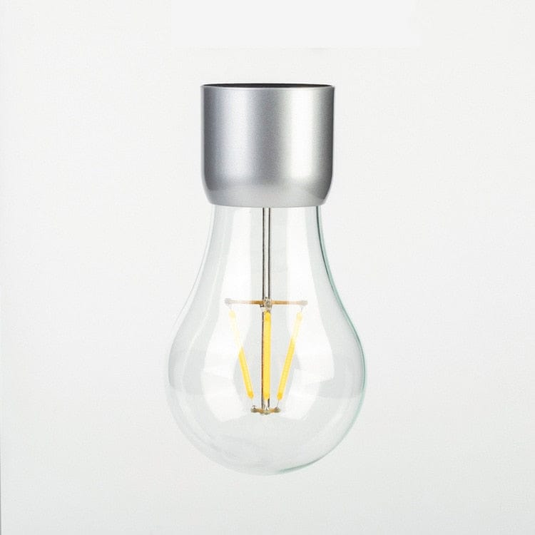 Cadeau showroom Ampoule argent seule Ampoule LED à lévitation magnétique