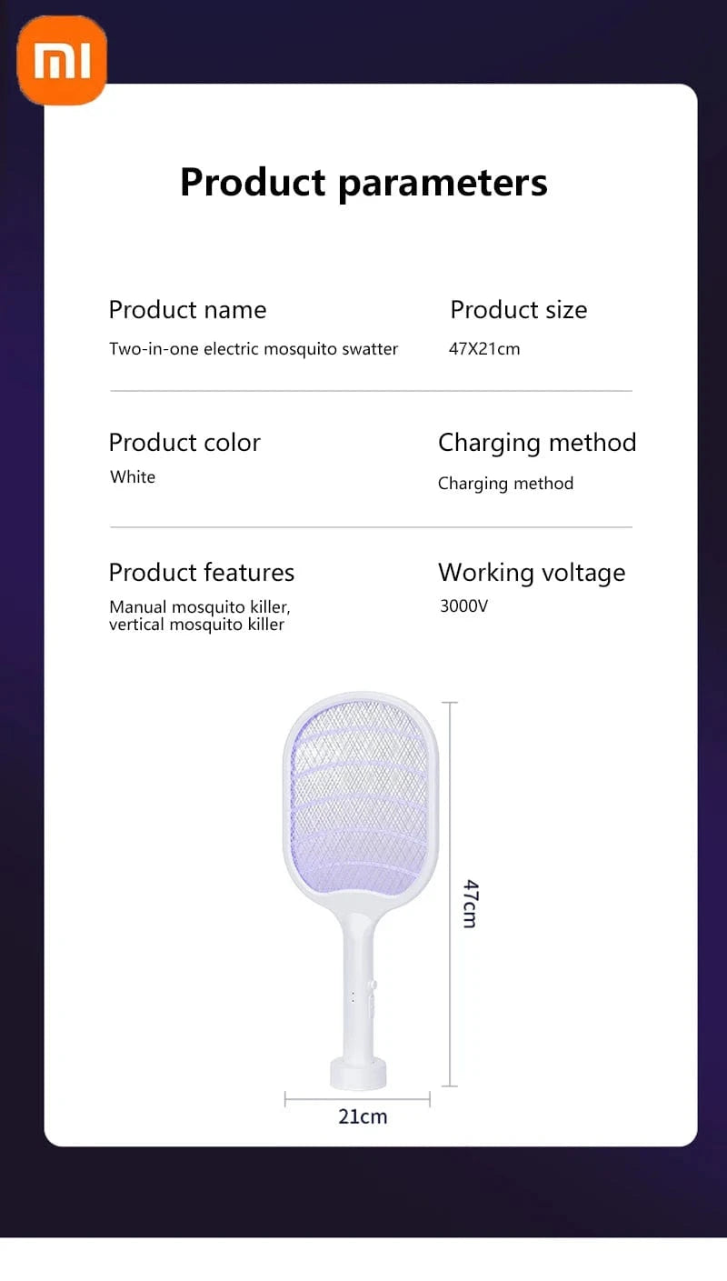 Cadeau showroom anti moustiques Blanc Anti-Moustiques 2 en 1 Rechargeable