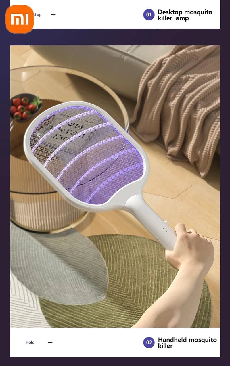 Cadeau showroom anti moustiques Blanc Anti-Moustiques 2 en 1 Rechargeable