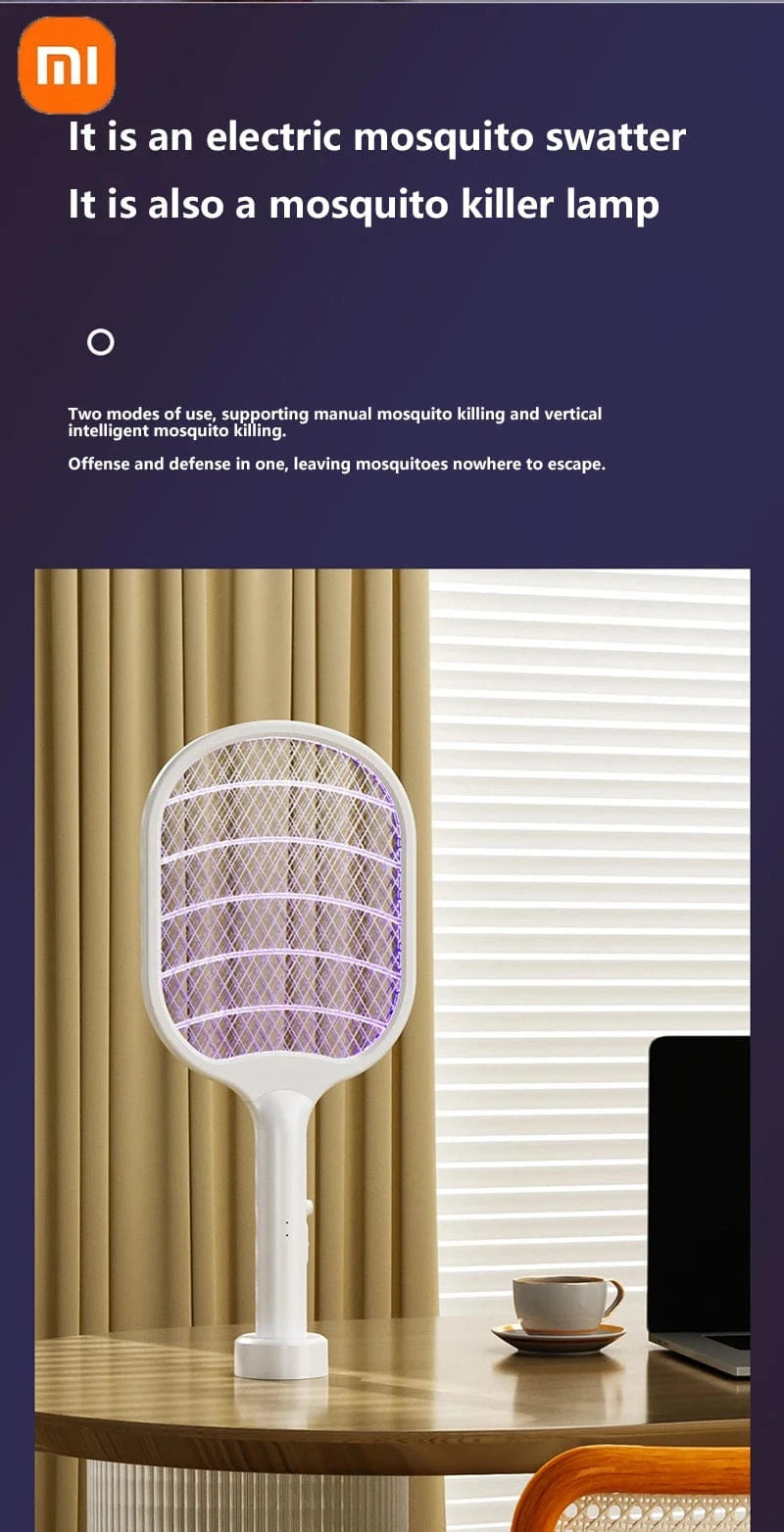Cadeau showroom anti moustiques Blanc Anti-Moustiques 2 en 1 Rechargeable