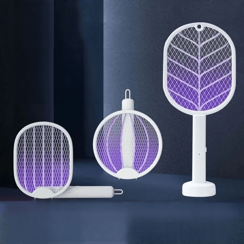 Cadeau showroom anti moustiques Blanc Tapette anti-moustiques électrique pliable 4 en 1