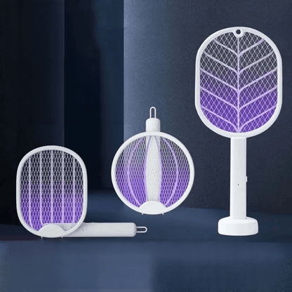 Cadeau showroom anti moustiques Blanc Tapette anti-moustiques électrique pliable 4 en 1