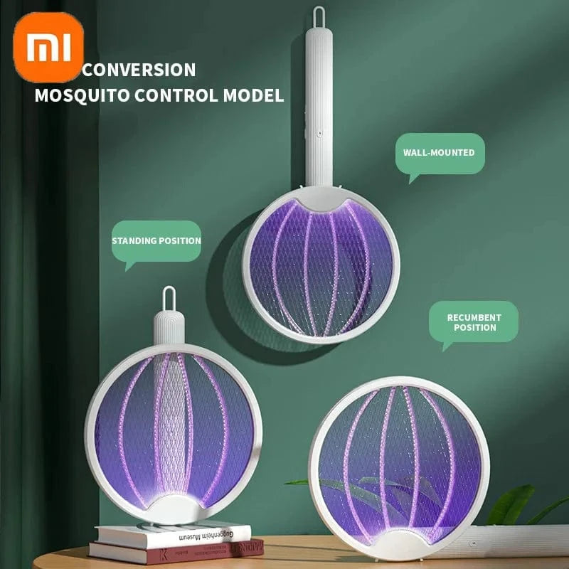 Cadeau showroom anti moustiques Blanc Tapette anti-moustiques électrique pliable 4 en 1