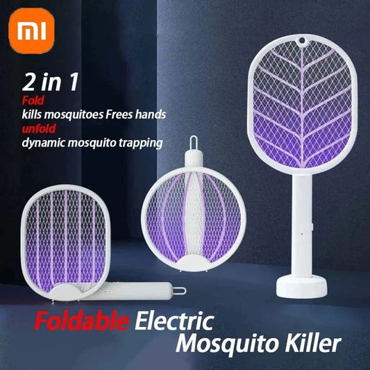 Cadeau showroom anti moustiques Blanc Tapette anti-moustiques électrique pliable 4 en 1