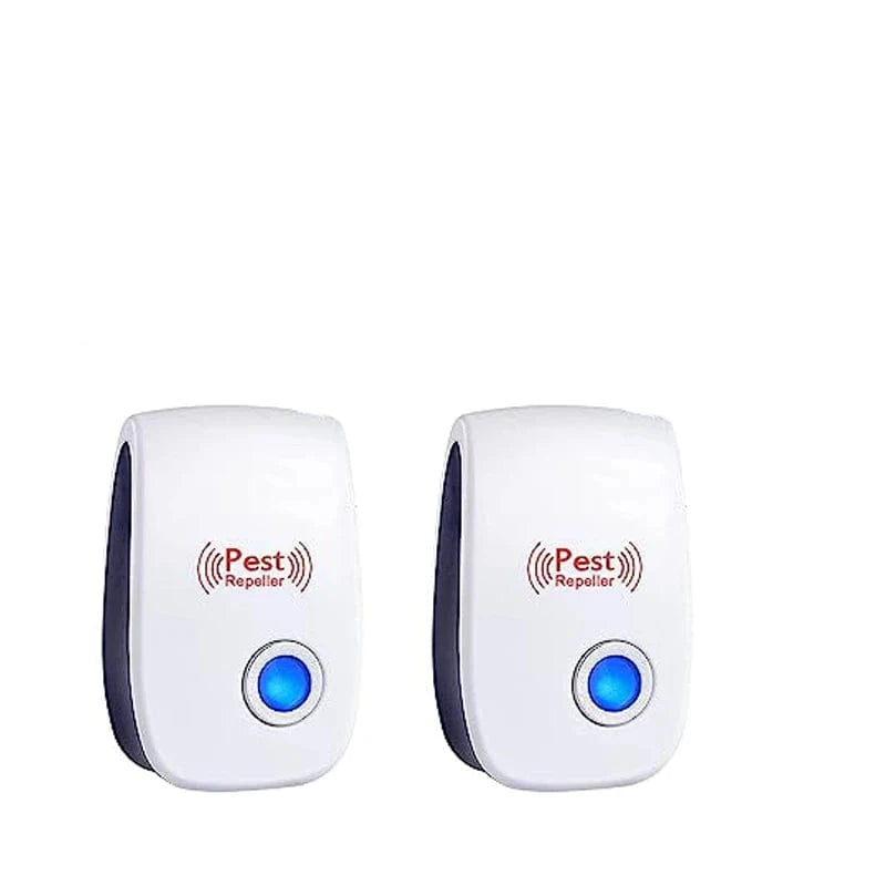 Cadeau showroom anti moustiques Blanc x 2pcs Répulsifs électriques à ultrasons anti-moustiques