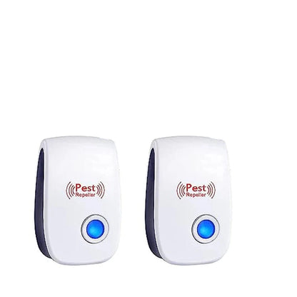 Cadeau showroom anti moustiques Blanc x 2pcs Répulsifs électriques à ultrasons anti-moustiques