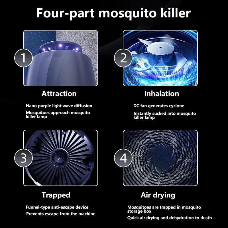 Cadeau showroom anti moustiques Lampe anti-moustiques silencieuse et rechargeable