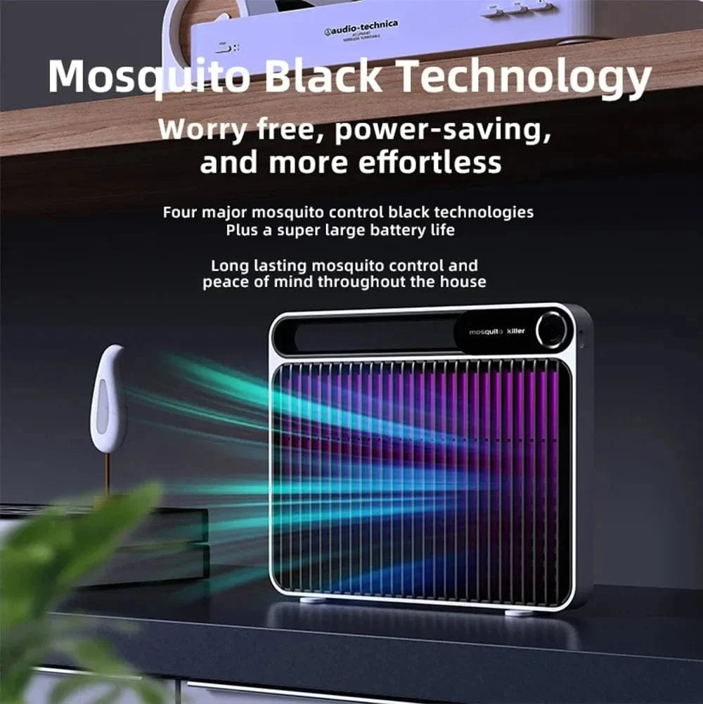 Cadeau showroom anti moustiques Noir rechargeable Lampe anti-moustiques 1500 V rechargeable