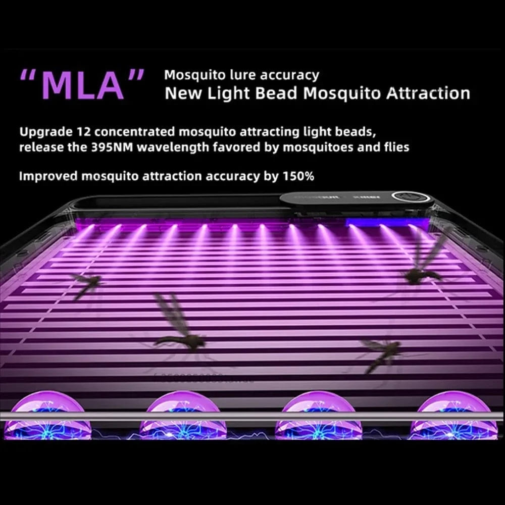 Cadeau showroom anti moustiques Noir rechargeable Lampe anti-moustiques 1500 V rechargeable
