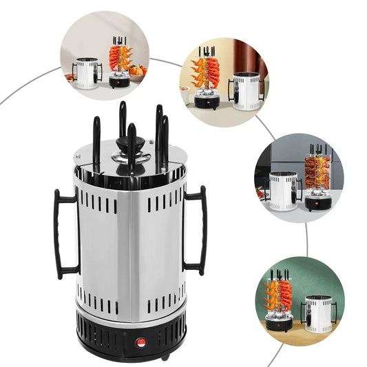 Cadeau showroom Argent Barbecue électrique vertical en acier inoxydable