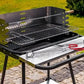 Cadeau showroom barbecue Argent Barbecue au charbon sur roulettes 53x33,5 cm