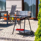 Cadeau showroom barbecue Argent Barbecue au charbon sur roulettes 53x33,5 cm