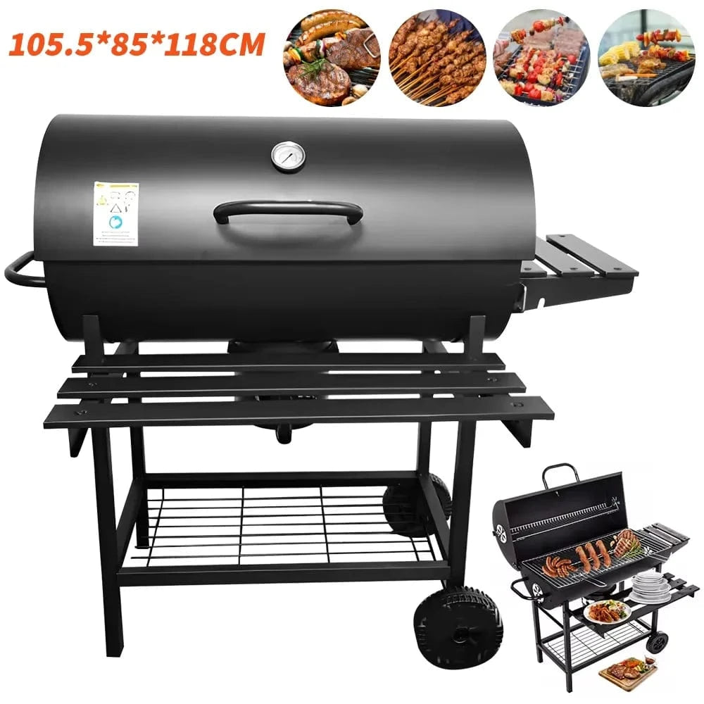 Cadeau showroom barbecue Noir Barbecue à charbon de bois d'extérieur