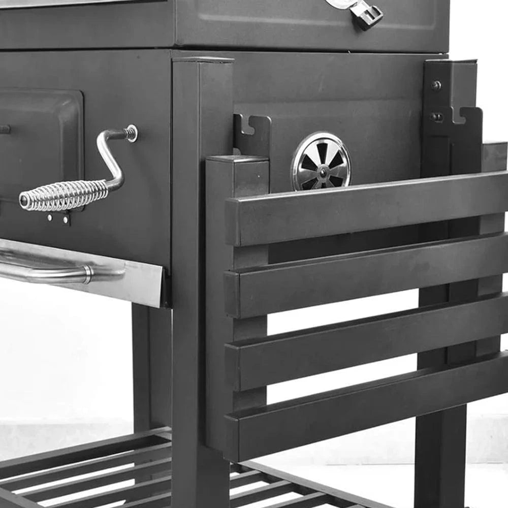 Cadeau showroom barbecue Noir Barbecue à roulettes pour camping en plein air