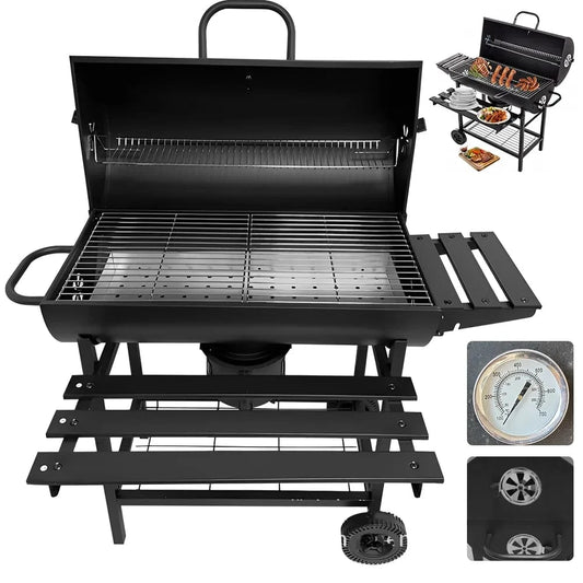 Cadeau showroom barbecue Noir Barbecue grill pour camping pique-nique