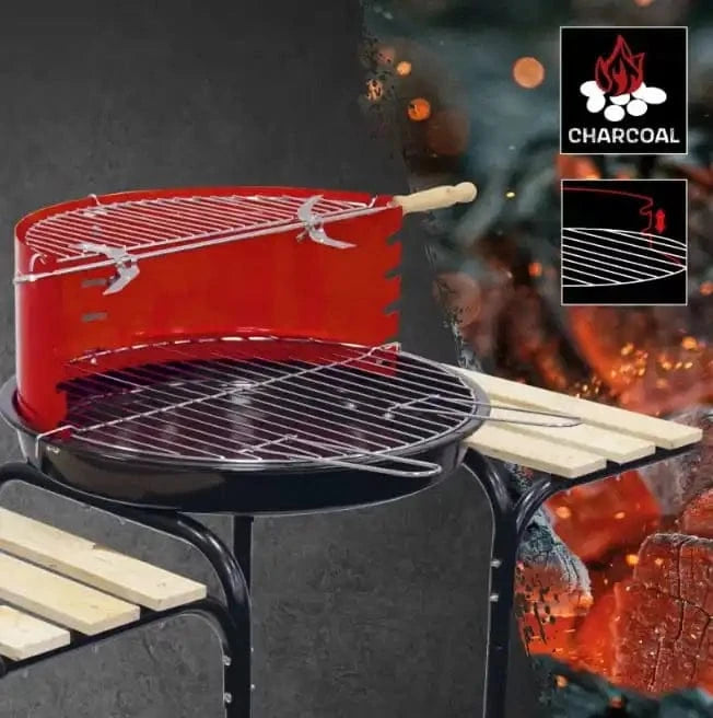 Cadeau showroom barbecue Noir Barbecue rond à charbon de bois 40 cm