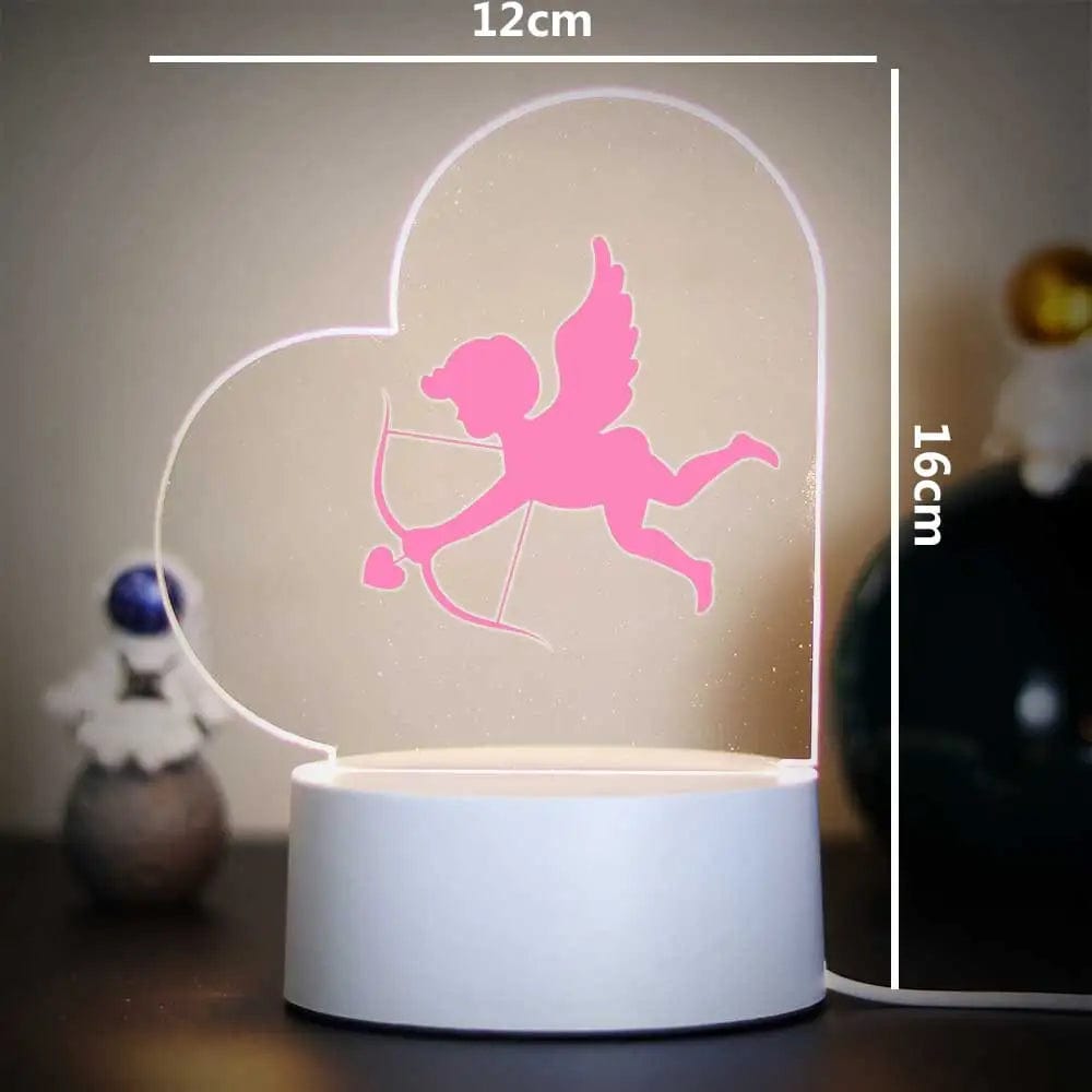 Cadeau showroom Base craquelée 7 couleurs / AP-X-Y1084 / USB Plug Lampe de Nuit 3D de Léon pour Décoration de Chambre