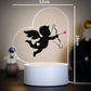 Cadeau showroom Base craquelée 7 couleurs / AP-X-Y1089 / USB Plug Lampe de Nuit 3D de Léon pour Décoration de Chambre