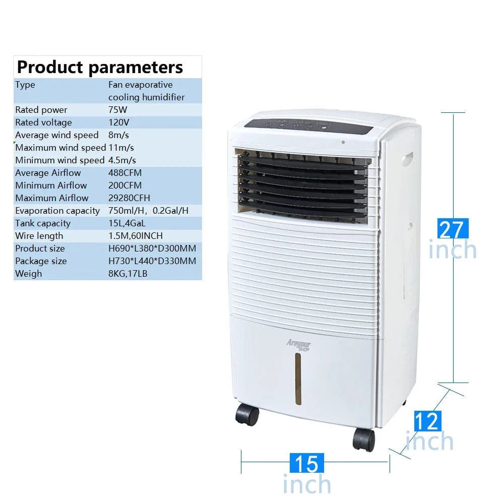 Cadeau showroom climatiseurs Climatiseur évaporatif portable 10 L 3 en 1