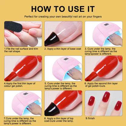 Cadeau showroom Coffret manucure gel avec lampe UV et accessoires