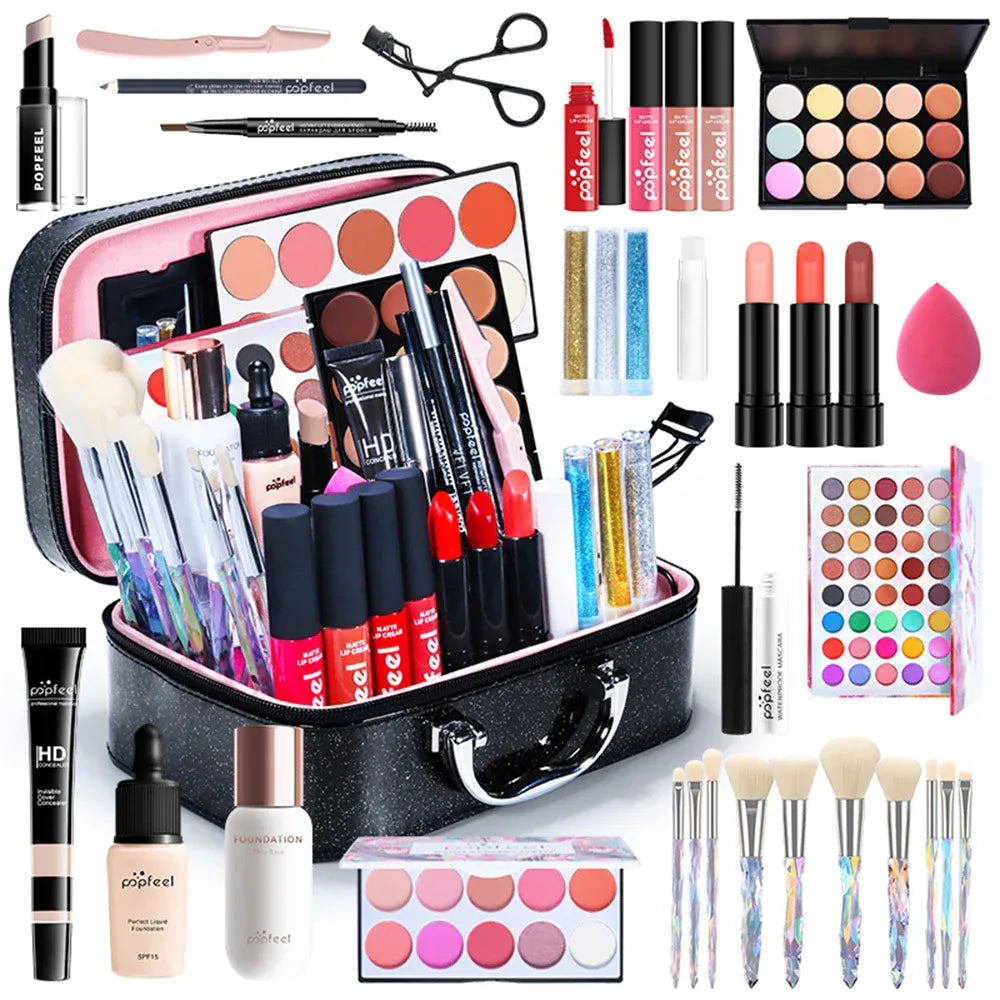 Cadeau showroom Coffret maquillage complet pour femme – visage et yeux