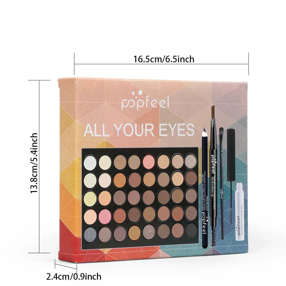 Cadeau showroom Coffret maquillage pour les yeux – palette, eyeliner et mascara