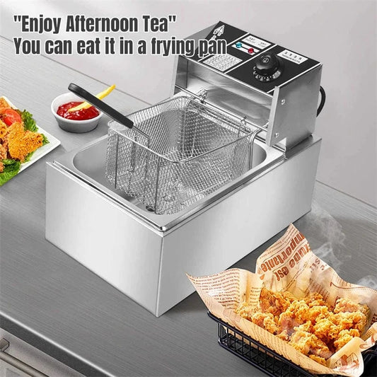 Cadeau showroom Inox 6L Friteuse électrique en acier inoxydable