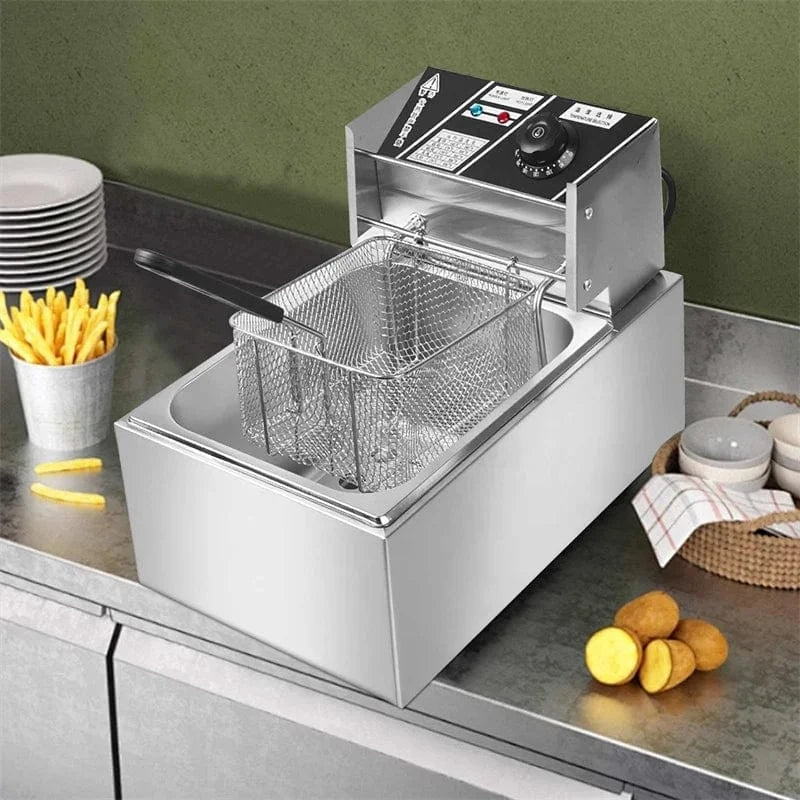 Cadeau showroom Inox 6L Friteuse électrique en acier inoxydable