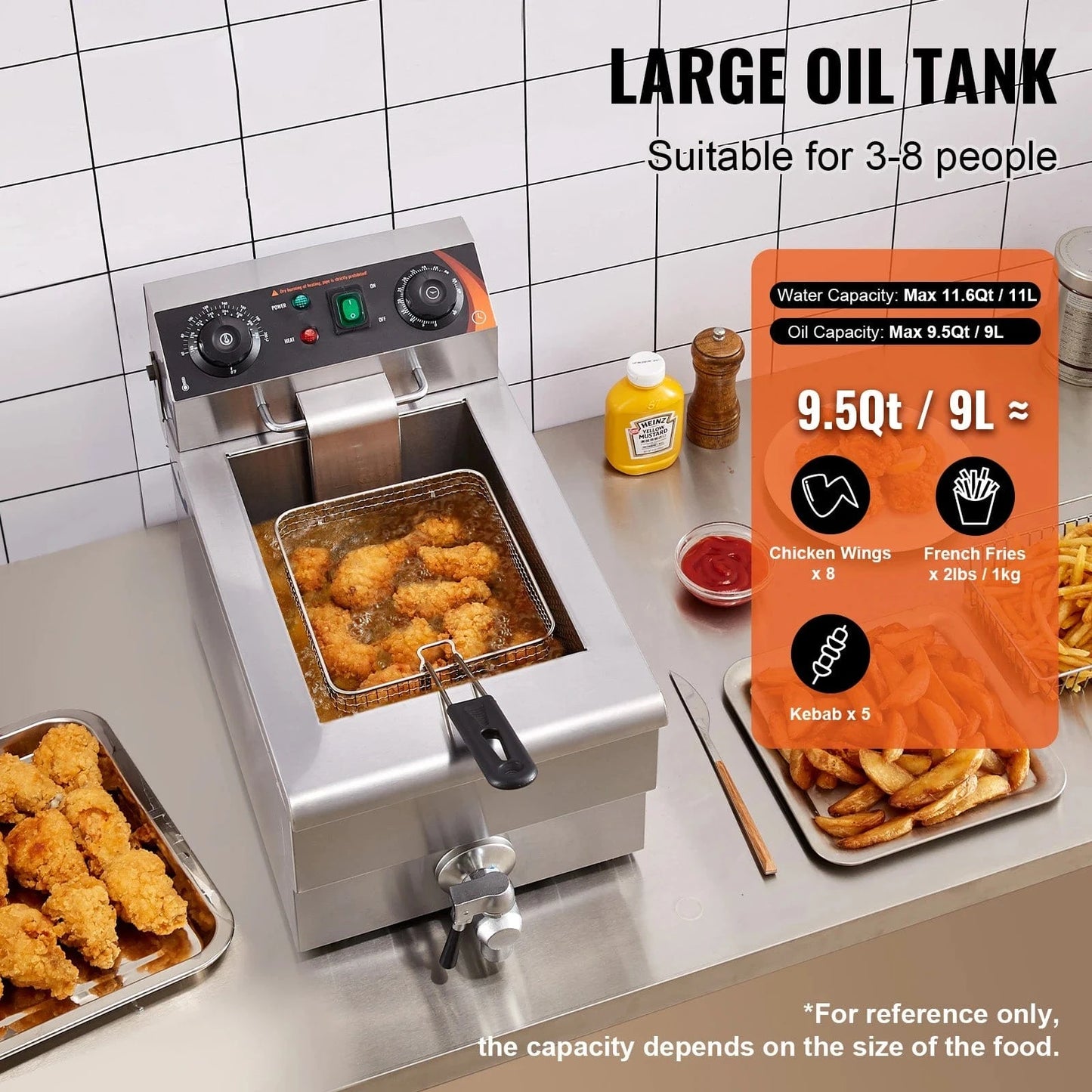 Cadeau showroom Inox Friteuse électrique 9L