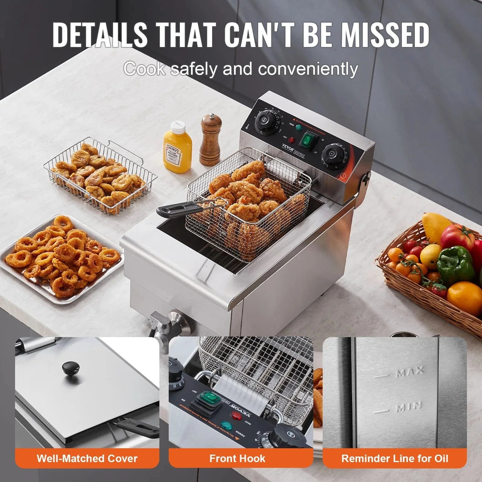 Cadeau showroom Inox Friteuse électrique 9L