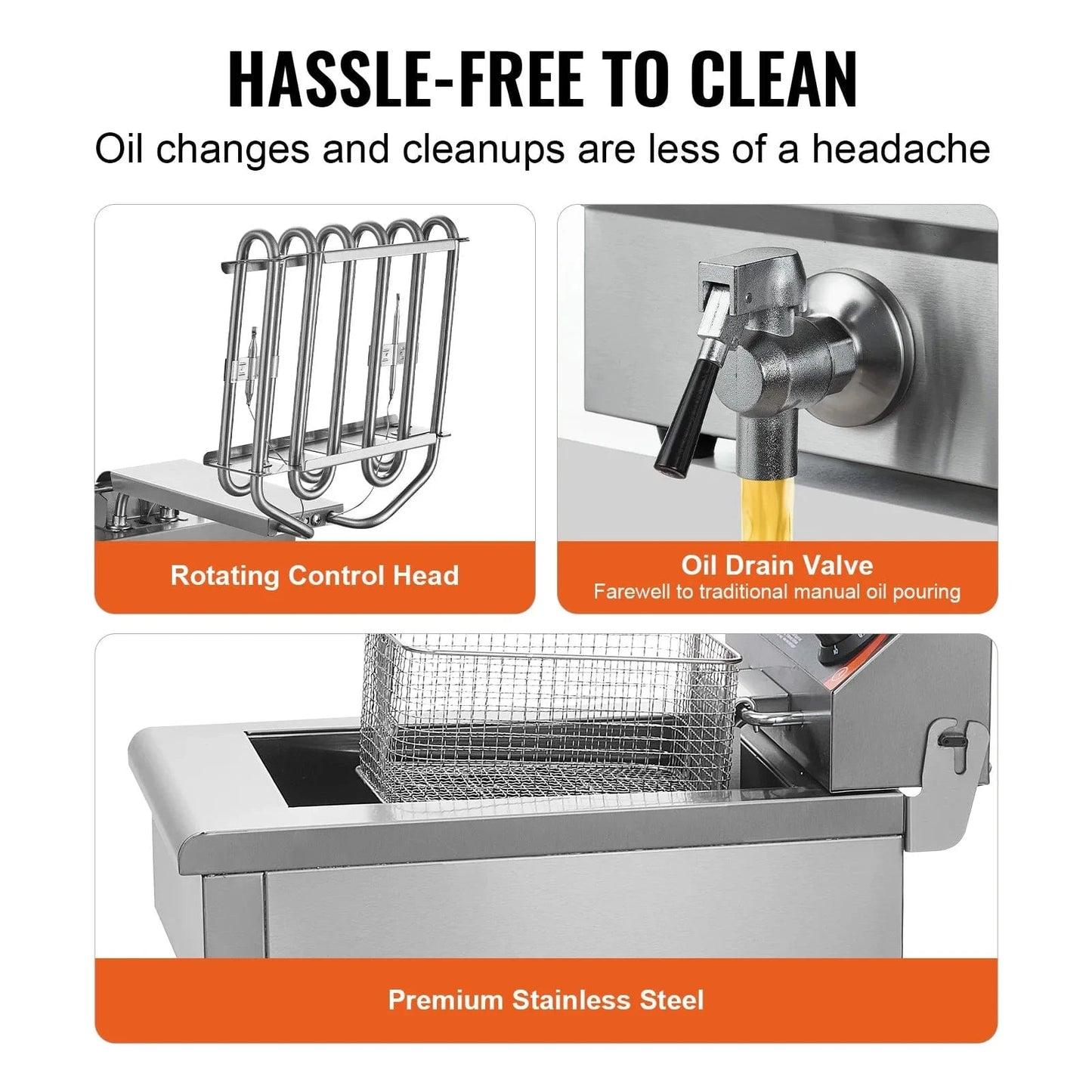 Cadeau showroom Inox Friteuse électrique 9L