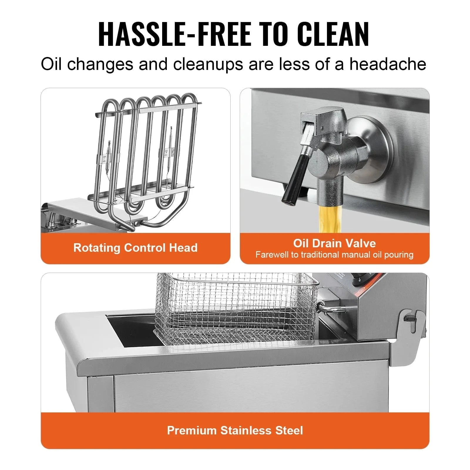 Cadeau showroom Inox Friteuse électrique 9L