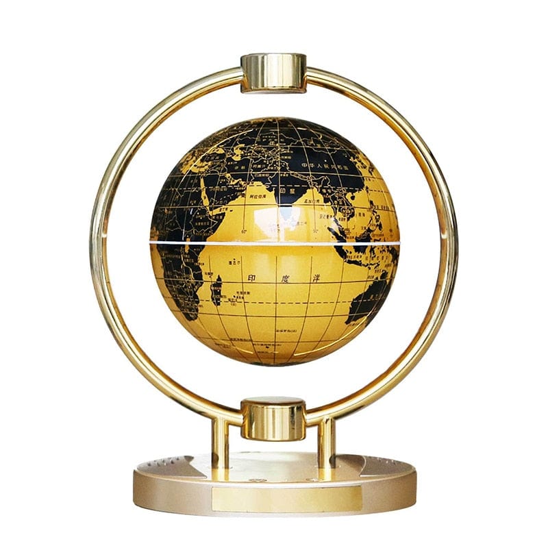 Cadeau showroom Jaune Globe de carte flottante magnétique