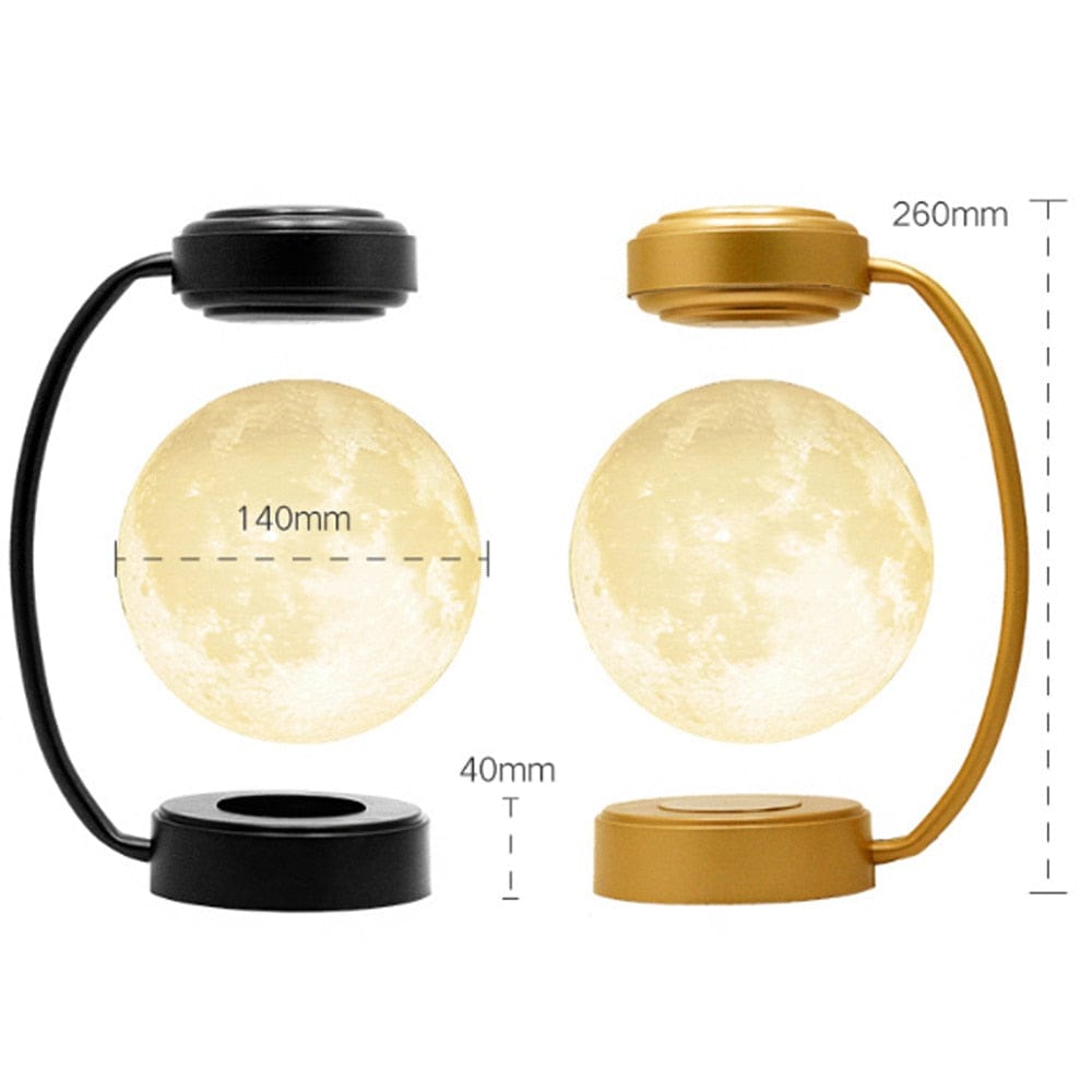 Cadeau showroom Lampe LED 3D en forme de lune flottante magnétique