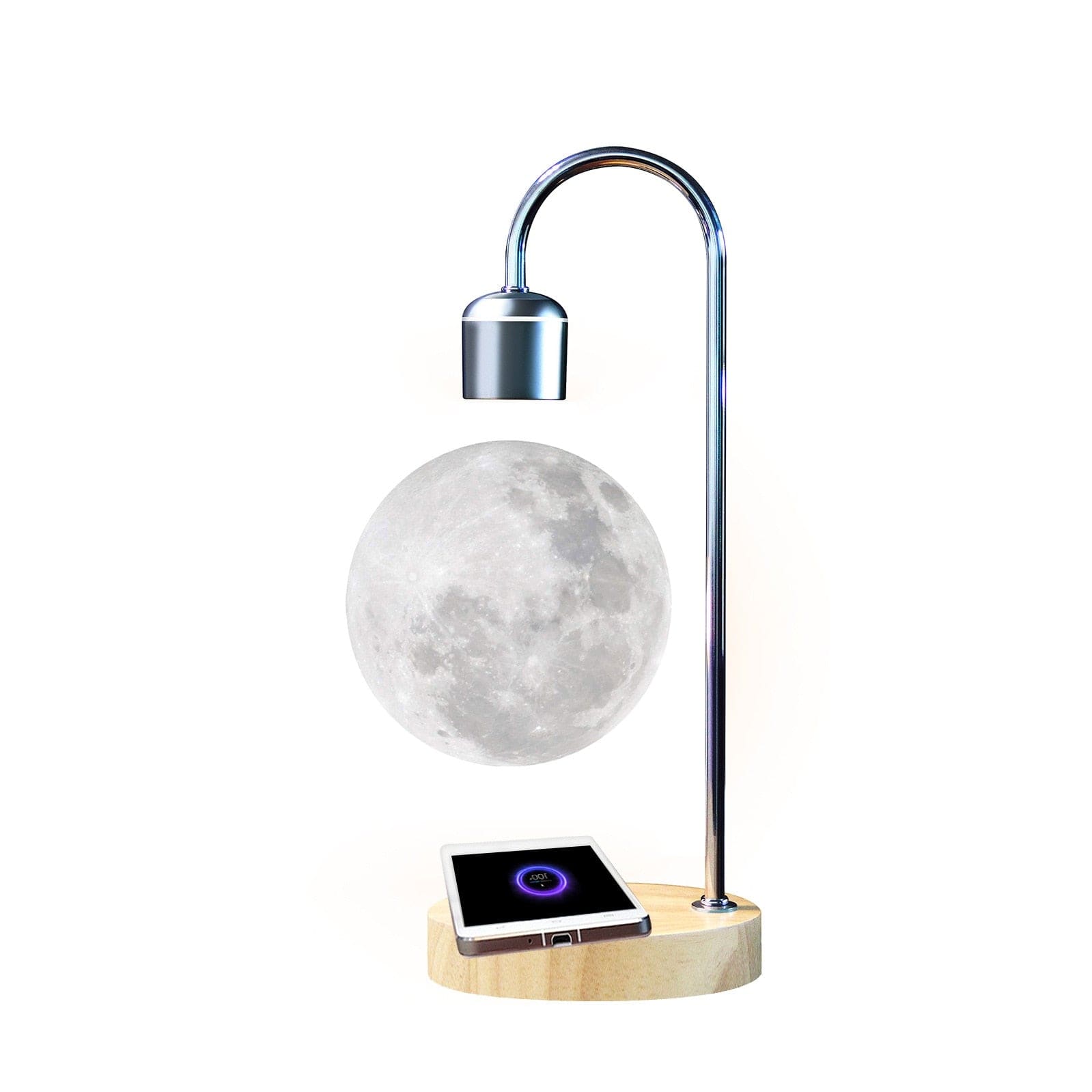 Cadeau showroom Lampe LED en forme de lune en lévitation magnétique