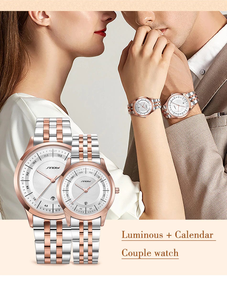 Cadeau showroom Or Cadeau pour couple duo de montres assorties