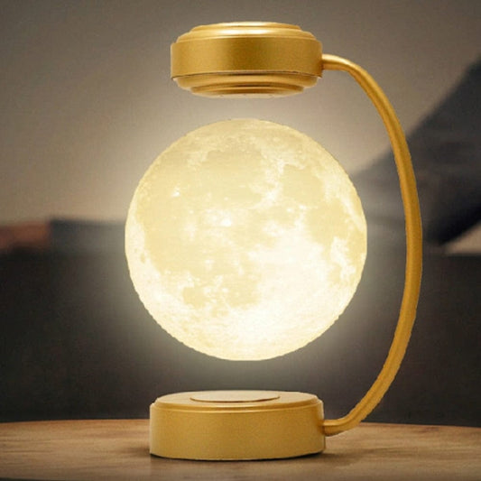 Cadeau showroom Or Lampe LED 3D en forme de lune flottante magnétique