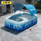 Cadeau showroom piscine gonflable 2.1M avec auvent Grande piscine gonflable 2,1M avec auvent