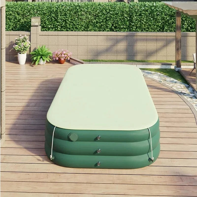 Cadeau showroom piscine gonflable 3M jaune/gris Piscine gonflable avec toboggan et auvent 3M