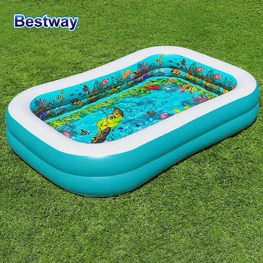 Cadeau showroom piscine gonflable Bleu Piscine gonflable rectangulaire familiale