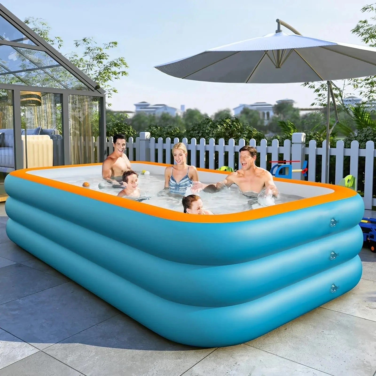 Cadeau showroom piscine gonflable L 250cm x 150cm x 70cm Piscine gonflable en PVC pour enfants et adultes 2,5 M