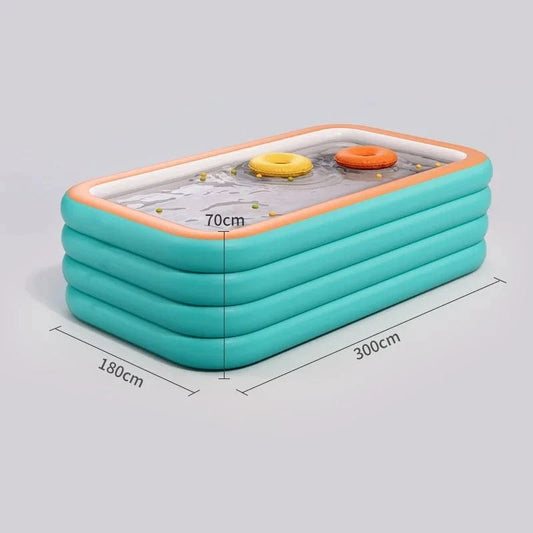 Cadeau showroom piscine gonflable XL 300cm x 180cm x 70cm Piscine gonflable en PVC pour enfants et adultes 3 M
