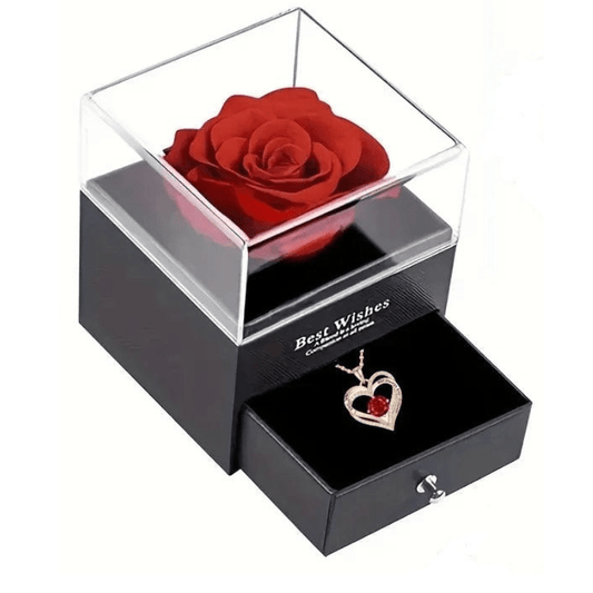 Cadeau showroom Rose Colliers pendentif avec fleur de rose