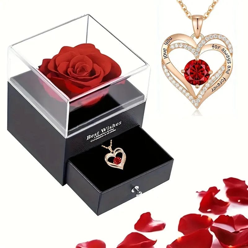 Cadeau showroom Rose Colliers pendentif avec fleur de rose