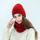 Cadeau showroom Rouge Ensemble chapeau et écharpe en laine douce
